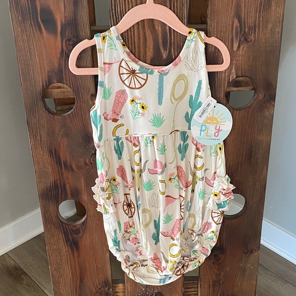 Little Sleepies girl’s Ready to Rodeo romper - Picture 3 of 8